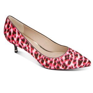 Kenneth Cole Calf Hair Bubblegum Kitten Heel Pumps 1.75" heel